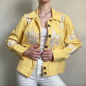 Embroidered yellow jacket